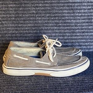 Mens Sperry Top sided, deck shoes, grey, size 10